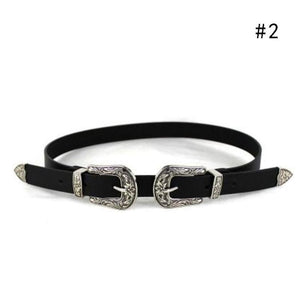 Women Belt Fashion Carved Retro Buckle Head Decorative Leisure