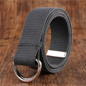 Casual New Womens Mens Fabric Belt Pin Belts Waistband Buckle Waist Strap