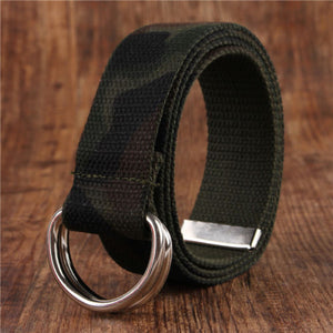 Casual New Womens Mens Fabric Belt Pin Belts Waistband Buckle Waist Strap