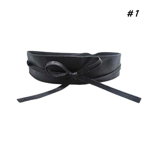 Women Belt Wide Pu Leather Designer High Waist Lace Up Belt Tight Belt WaistBands Leather Straps