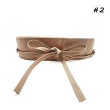 Load image into Gallery viewer, Women Belt Wide Pu Leather Designer High Waist Lace Up Belt Tight Belt WaistBands Leather Straps