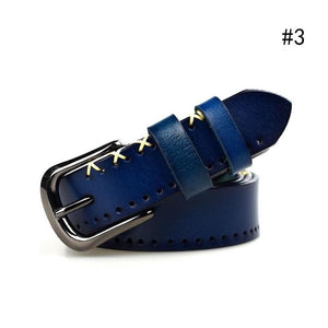 Women Split Leather Casual Buckle Belt